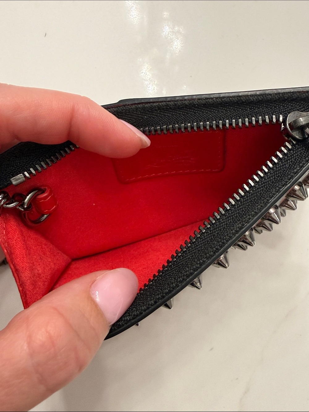 Christian Louboutin Studded Colorful Graffiti Card Holder Wallet - Picture 13 of 14